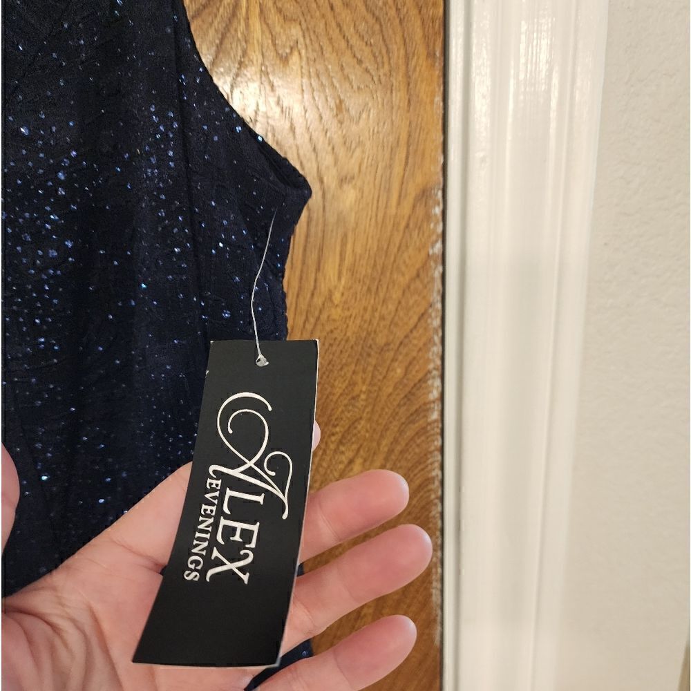 Alex Evenings Sleevless Navy Dress Size 18W NWT - Picture 4 of 8